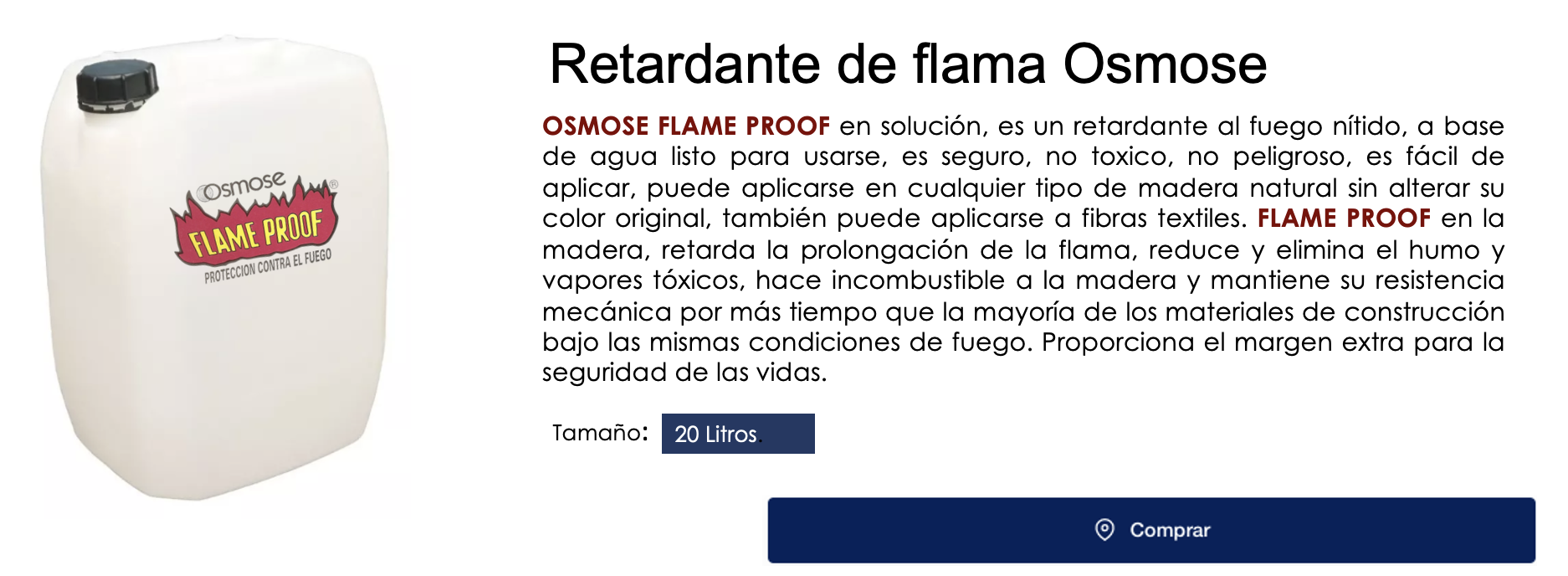 Retardante de flama OSMOSE Acabados