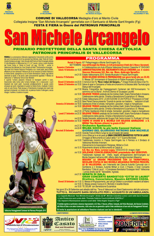 Programma RELIGIOSO e CIVILE Settembre 2010