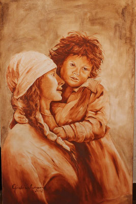 Rötelbild von Gisela Schumann