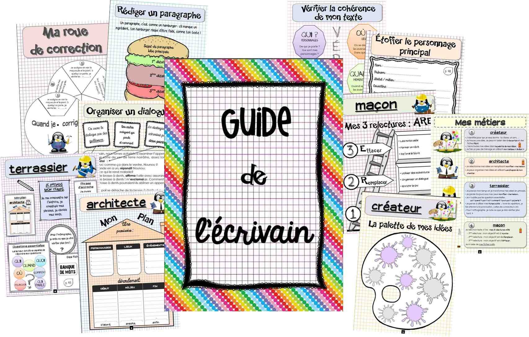 Cahier D écrivain Cm2 Guide de l'écrivain - laclasse2delphine !