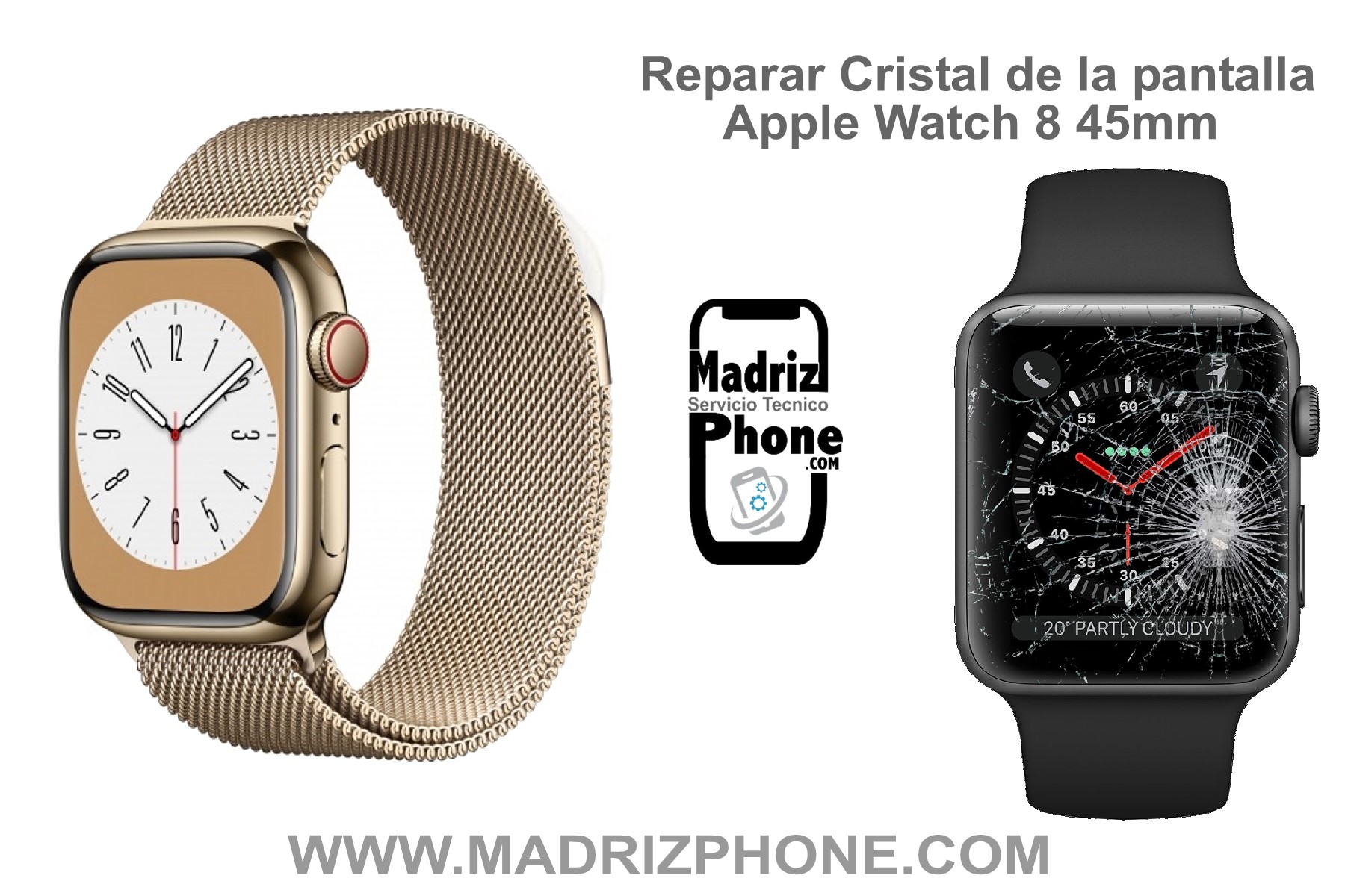 Reparar APPLE WATCH 8 41mm 45mm 99 Barato en MADRID y TODA ESPANA Servicio Tecnico Reparacion y Liberacion de Moviles tablet en Madrid Cambio de pantallas en 1 hora accesorios venta de moviles