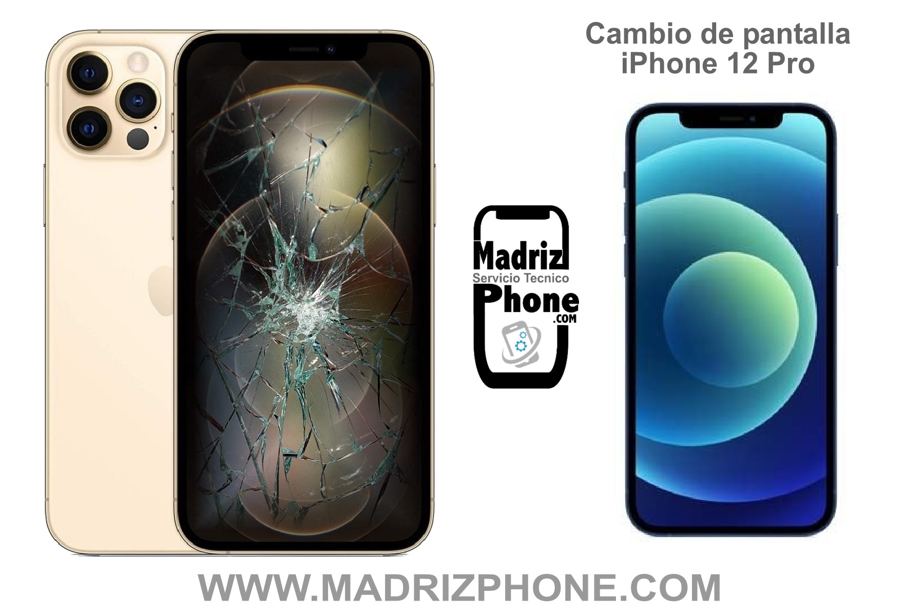REPARAR en el ACTO Apple IPHONE 12 Pro en MADRID 95€ Garantía - Servicio  Tecnico Reparacion y Liberacion de Mòviles,tablet en Madrid, Cambio de  pantallas en 1 hora, accesorios,venta de moviles
