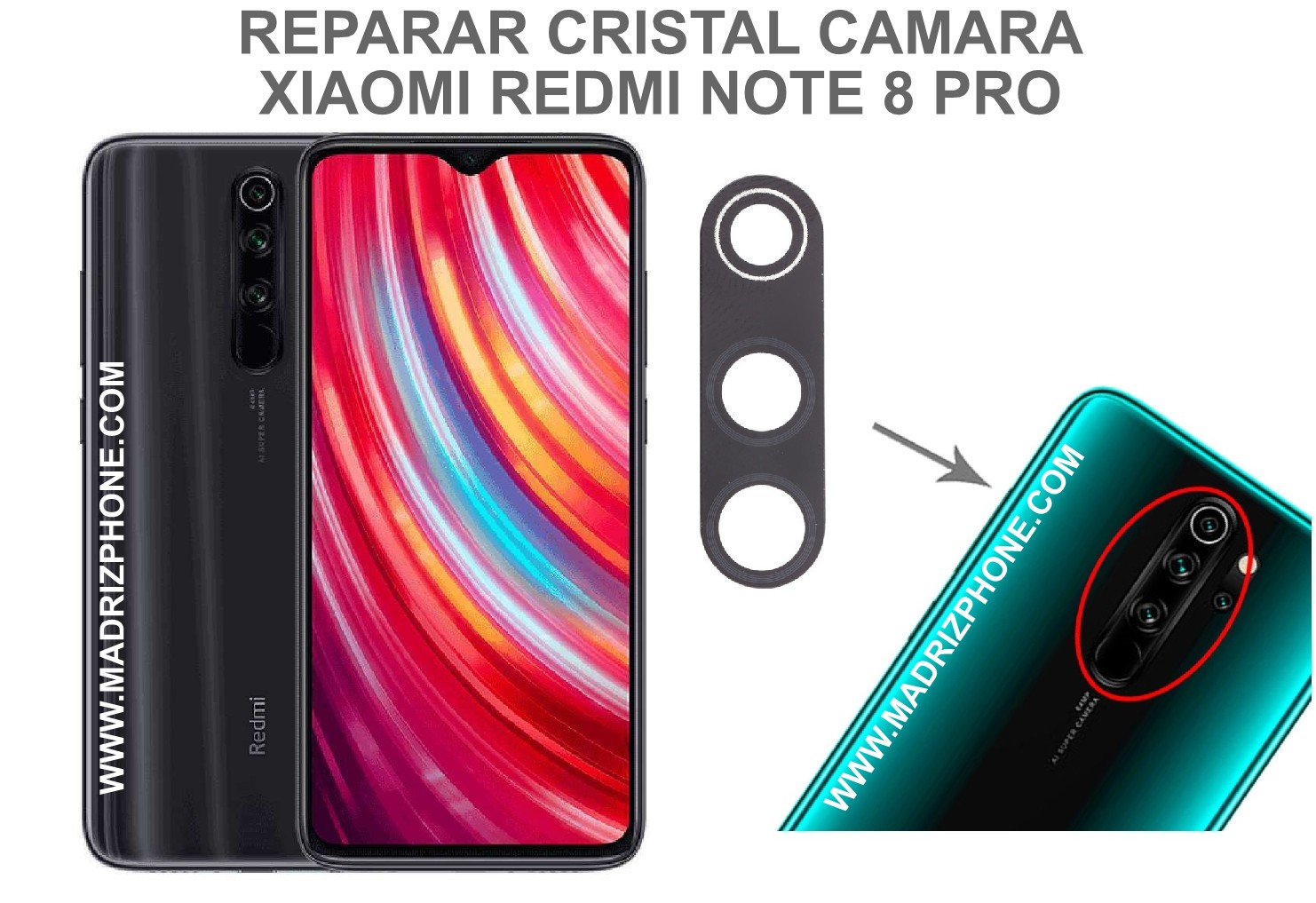 Cristal camara redmi best sale note 8 pro