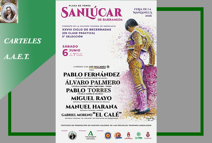 Canal Sur TV retransmitirá la 'V Selección' del XXVIII Ciclo de Becerradas que tendrá lugar el sábado 6 de junio en Sanlúcar de Barrameda