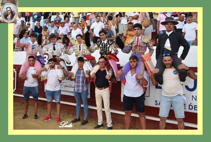 Gran Semifinal: Mirian Cabas, Sergio Sánchez, Iván Rejas, Manuel Román y Cristiano Torres, a hombros en Santa Olalla del Cala con los máximos trofeos