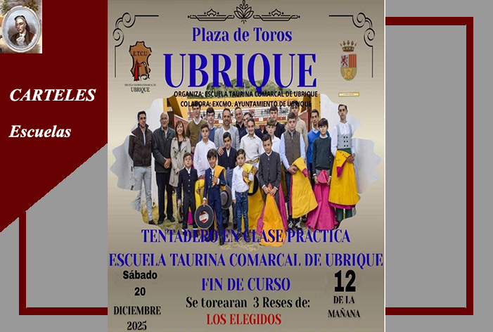 La Escuela Comarcal de Ubrique cerrará el 2025 con un 'Tentadero Público en Clase Práctica Fin de Curso'