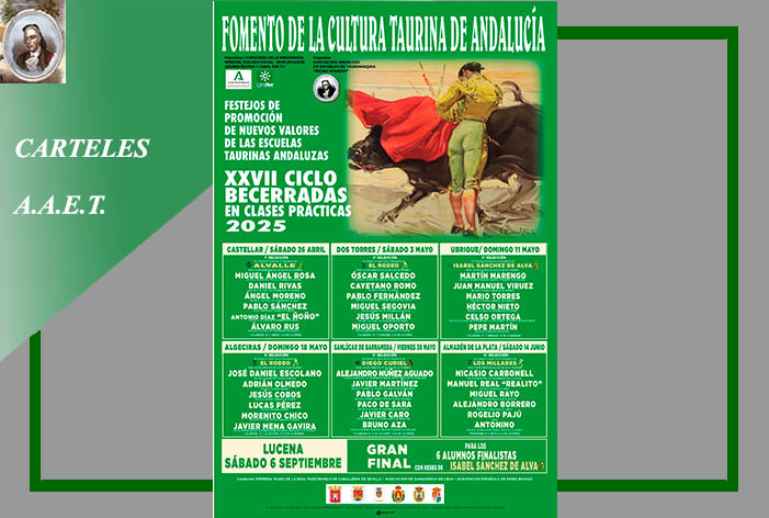 La A.A.E.T. ’Pedro Romero’ define al completo los seis carteles de los festejos clasificatorios del XXVII Ciclo de Becerradas