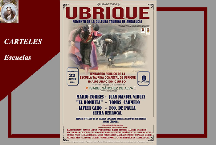 La Escuela Comarcal Taurina de Ubrique ha anunciado un ‘Tentadero Publico’ para inaugurar el presente curso
