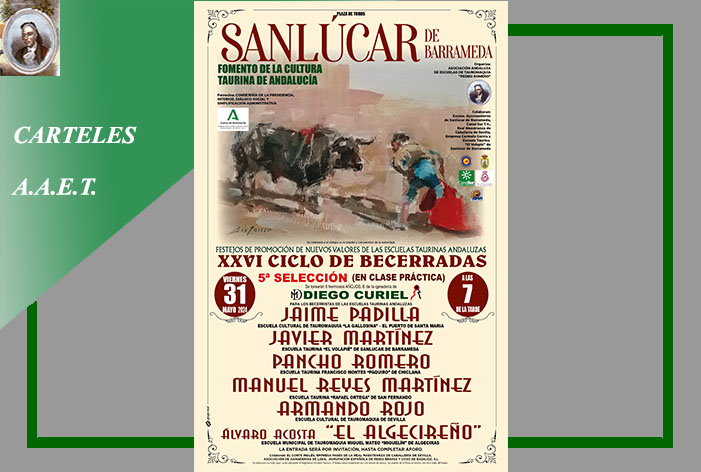 Sanlúcar de Barrameda celebrará el sábado 31 de mayo, la ‘5ª Selección’ del XXVI Ciclo de Becerradas