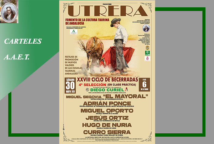 Utrera será escenario de una nueva jornada de promoción de jóvenes valores con la 4ª Selección del XXVIII Ciclo de Becerradas