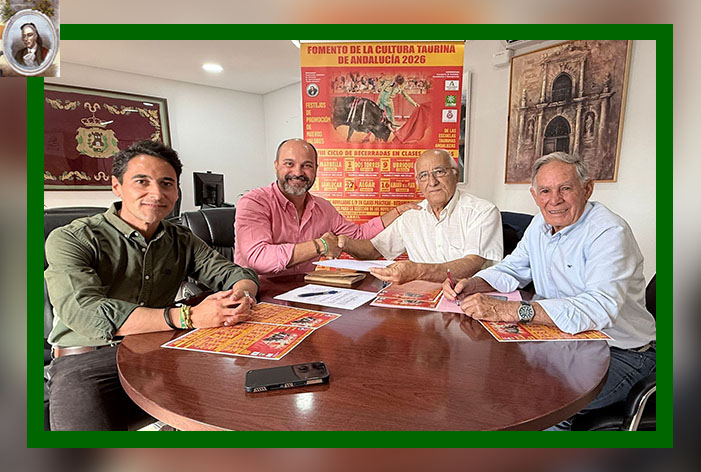 Los Barrios acogerá la primera fase del XXVII Encuentro Andaluz de Escuelas Taurinas tras la firma del acuerdo con la A.A.E.T. “Pedro Romero”