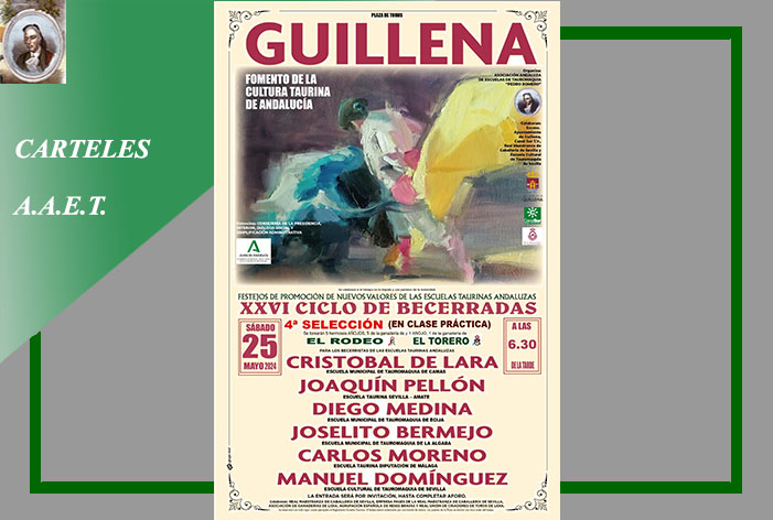 La plaza de toros de Guillena acogerá el sábado 25 de mayo, la ‘4ª Selección’ del XXVI Ciclo de Becerradas