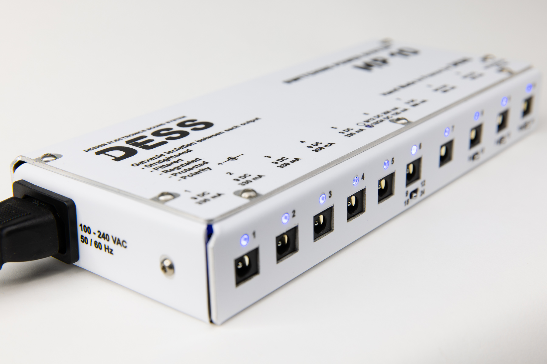 Alimentation pour pédales d'effets, Power Supply, Power Switching, MP-10, DESS