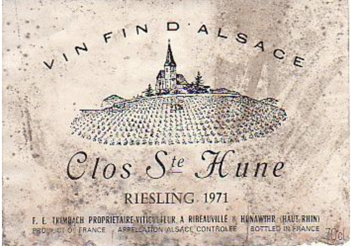 Un Clos Sainte Hune exceptionnel - Le Millésime 1971 est considéré comme un des trois meilleurs du XXe siècle ! Normal c'est mon année de naissance !