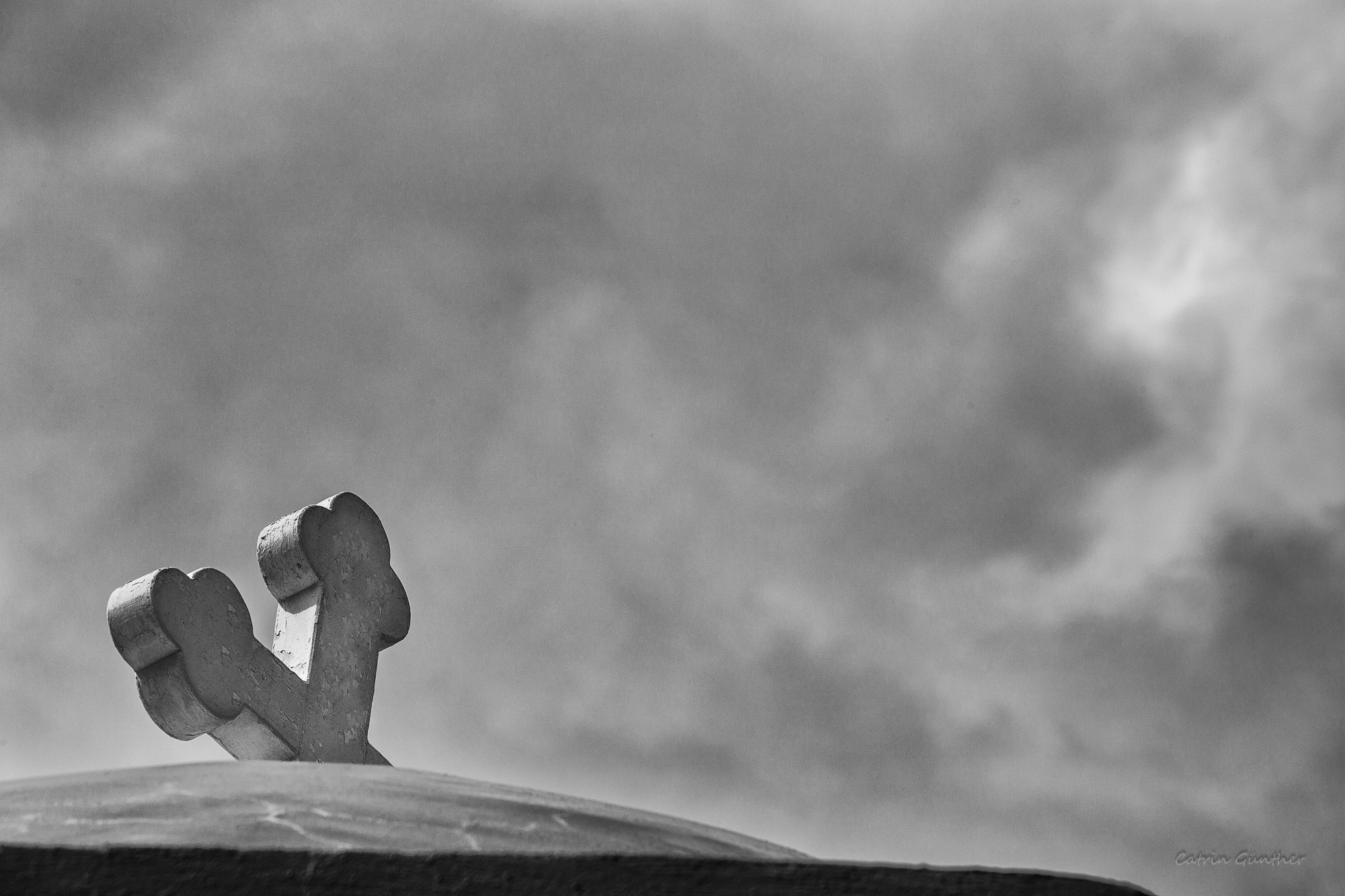 cross and clouds
