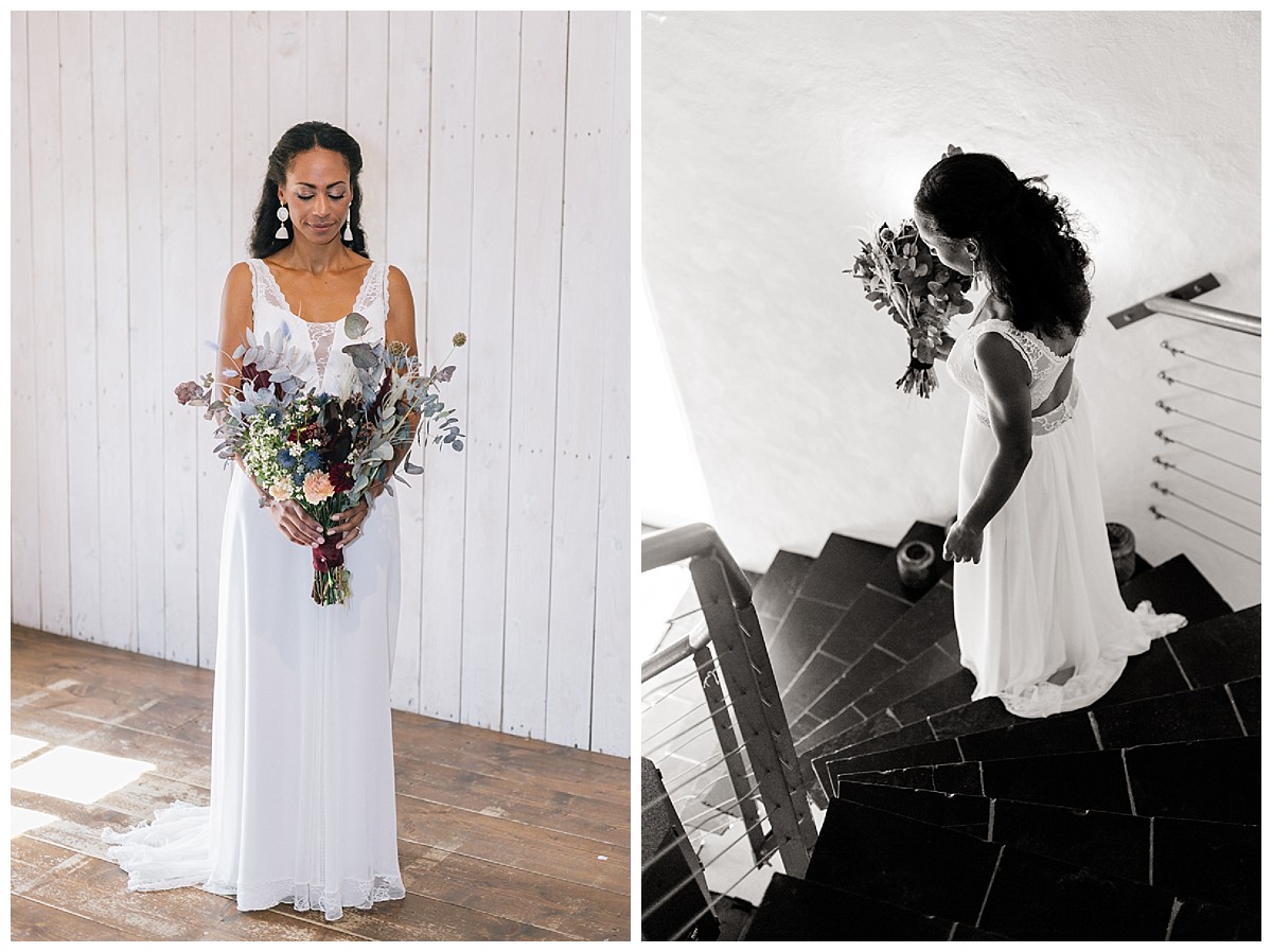 boho braut Eukalyptus Neimeshof Kempen boho Hochzeit freie Trauung Scheunenhochzeit Hochzeitsfotograf Niederrhein Jane Weber
