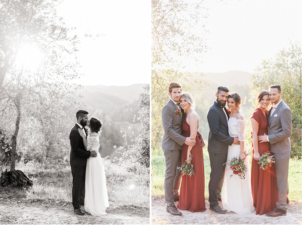 Hochzeitsfotograf Toskana: After wedding Shooting mit Sonnenuntergang in Italien