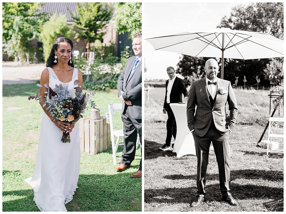 Trauungszeremonie Neimeshof Kempen boho Hochzeit freie Trauung Scheunenhochzeit Hochzeitsfotograf Niederrhein Jane Weber 