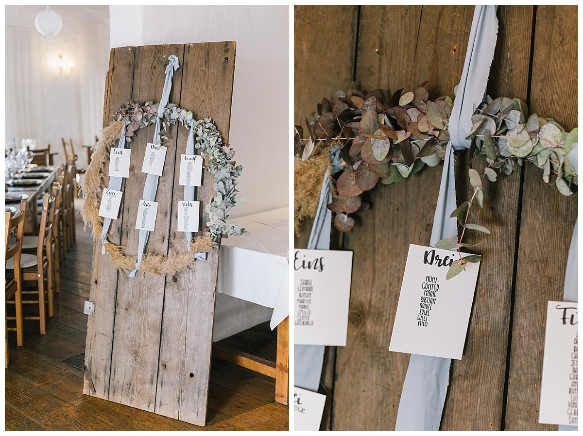 sitzplan boho chic Seidenband Neimeshof Kempen boho Hochzeit freie Trauung Scheunenhochzeit Hochzeitsfotograf Niederrhein Jane Weber