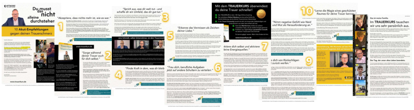 Die Trauergruppe online. Selbständige und Unternehmer, die einen Trauerfall ertragen mussten, nutzen den Trauerkurs von im Onlinecoaching