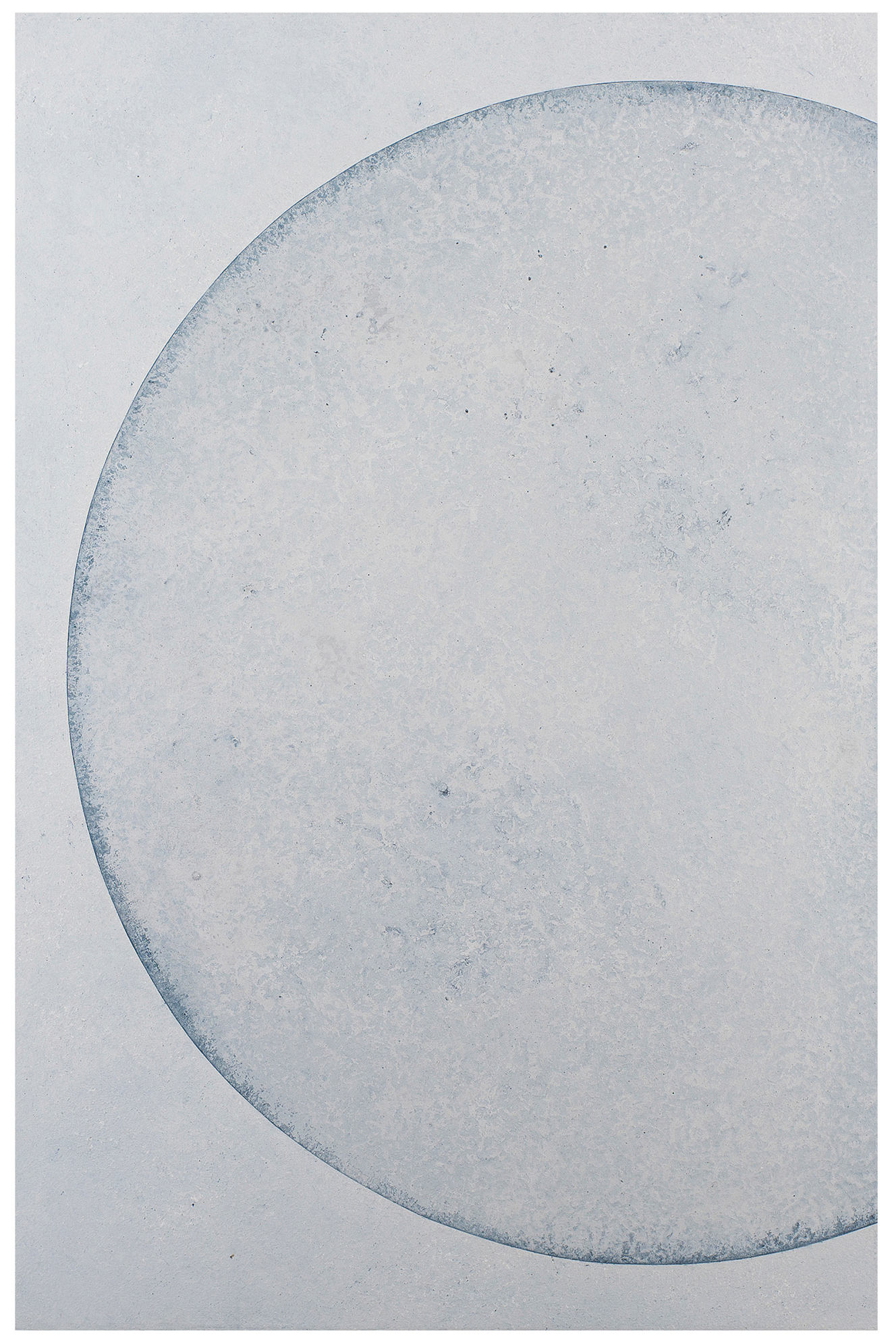 The moon - Lacquered finition in wax - Size :  60 x 90 cm