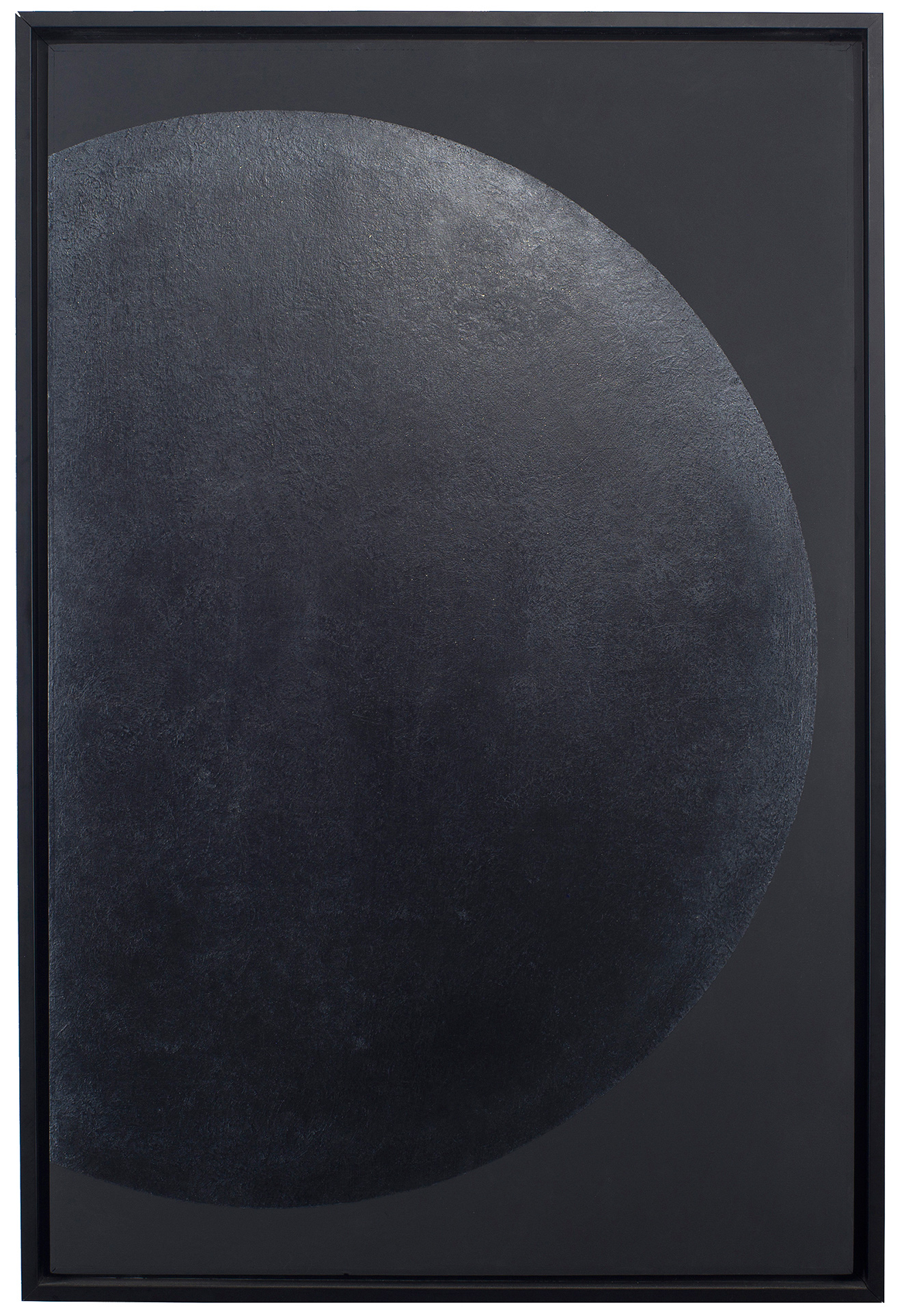 Black moon - Lacquered finition in wax - Size :  60 x 90 cm