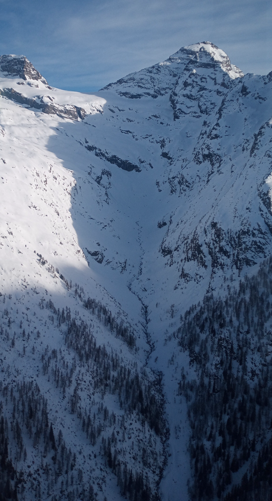 Tschingelhorn, Wätterlicka und Breithorn (r) mit Abfahrt durchs innri Faflärtal