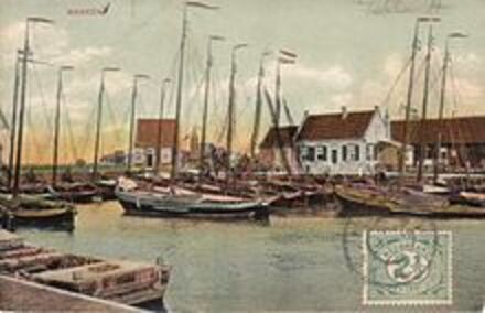 De haven van Marken rond 1910