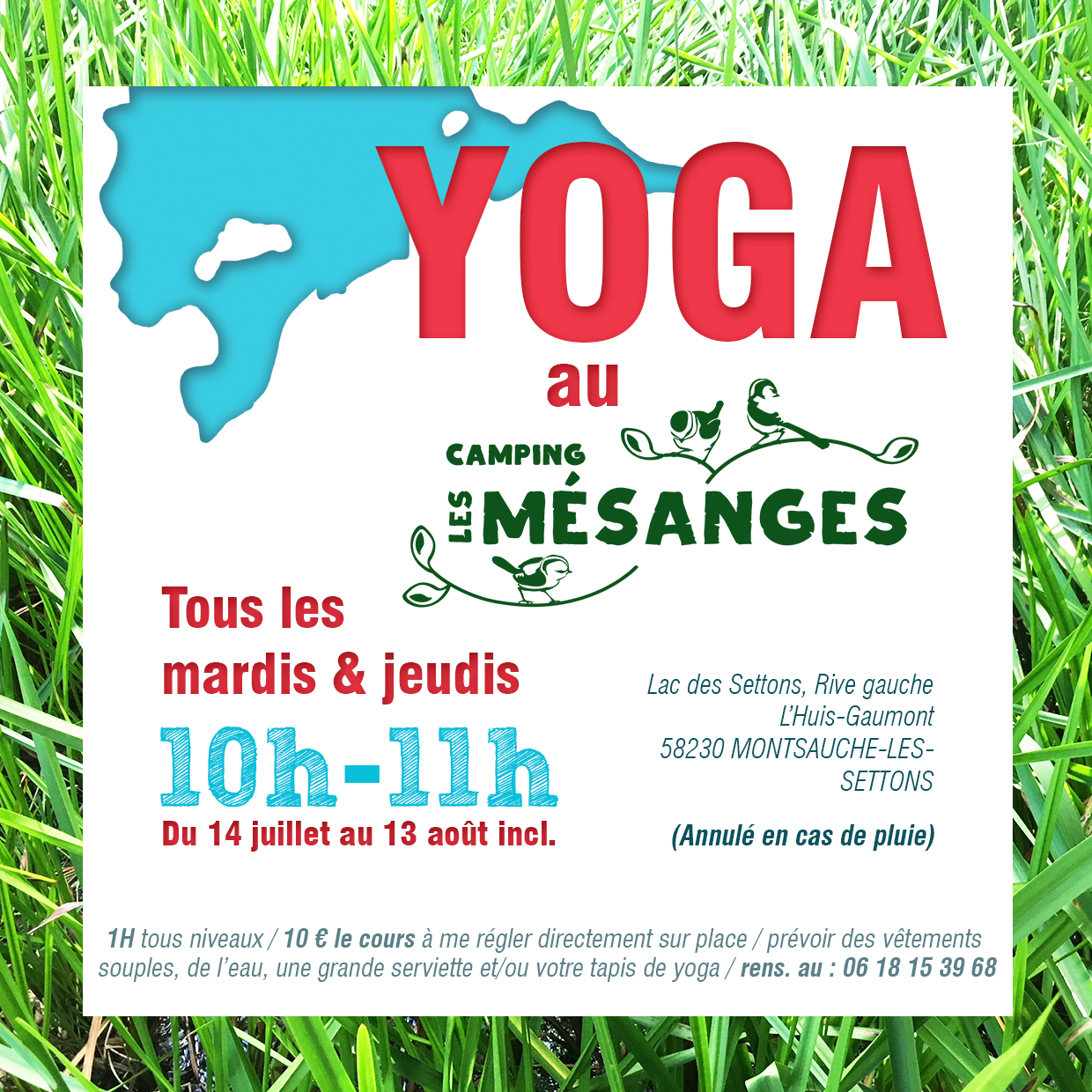 Été 2026 : YOGA estival au Camping Les Mésanges !