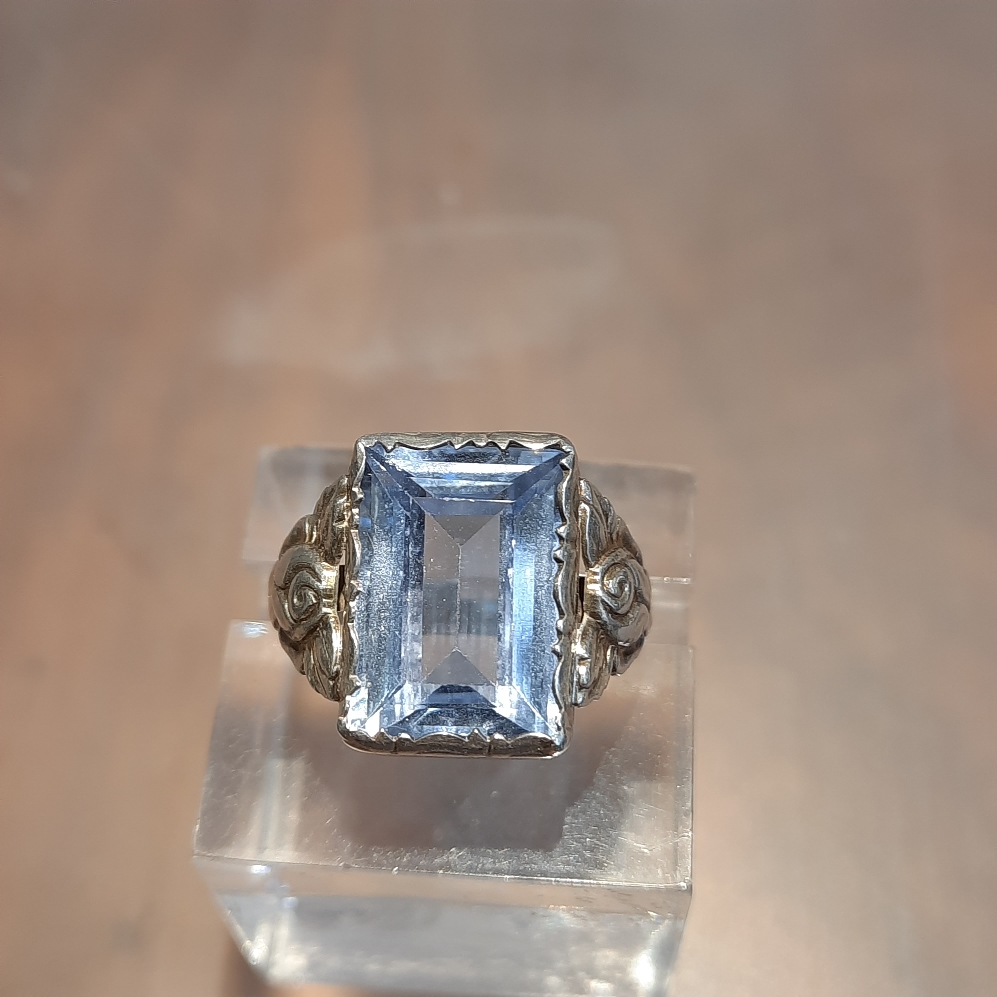 Blau Topas Ring 1 Silber