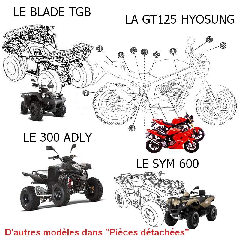 Piece quad adly 300s clearance