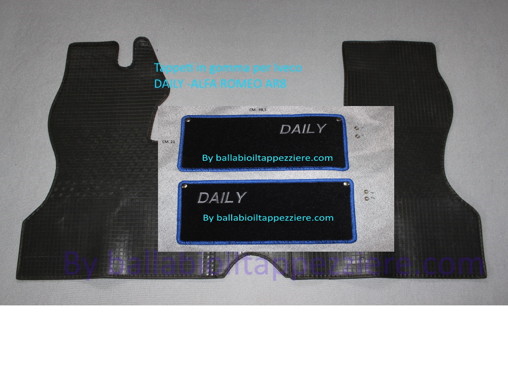 MOTOS Tappetini in gomma per auto adatto per Iveco Daily III dal 2014 Migliorate il vostro comfort di viaggio con il tappetino antiscivolo per auto - tappetino per auto per tutte le