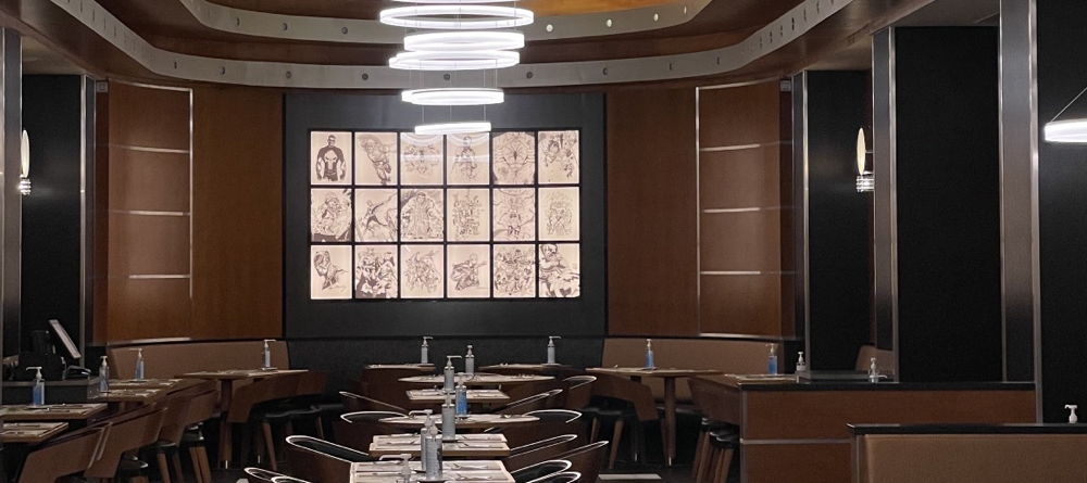 downtown restaurant im disneyland paris new york the art of marvel
