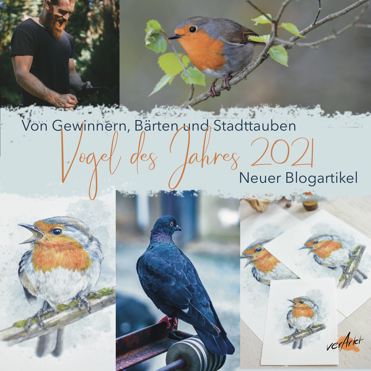 Das Rotkehlchen - Vogel des Jahres 2021 - Kunstdrucke Sonderedition