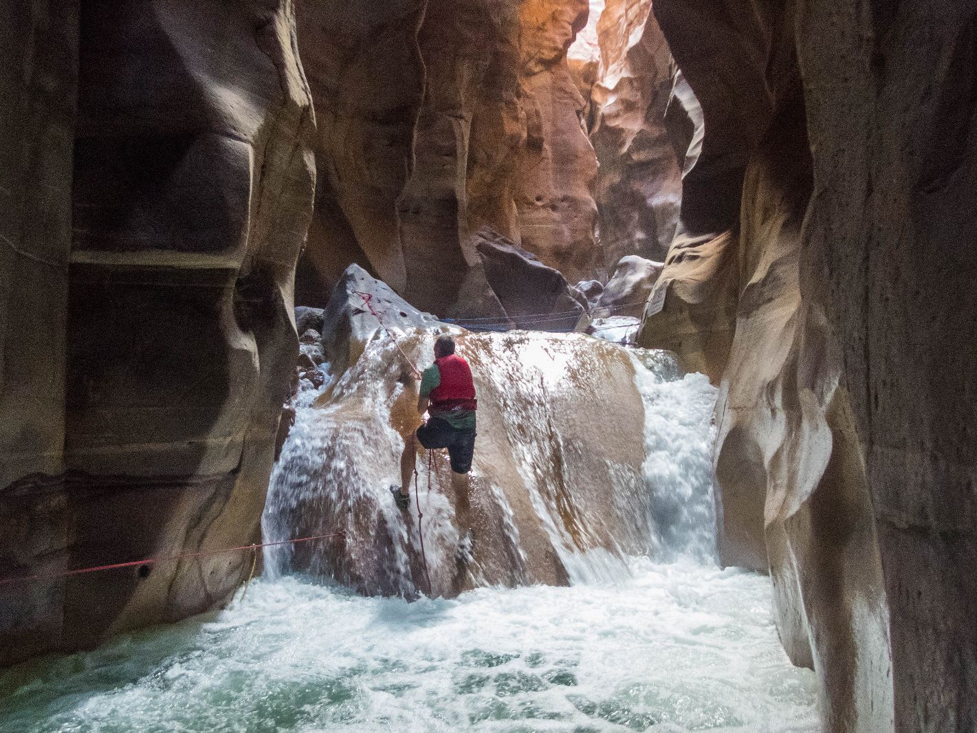 Canyoning im Wadi Mujib in Jordanien