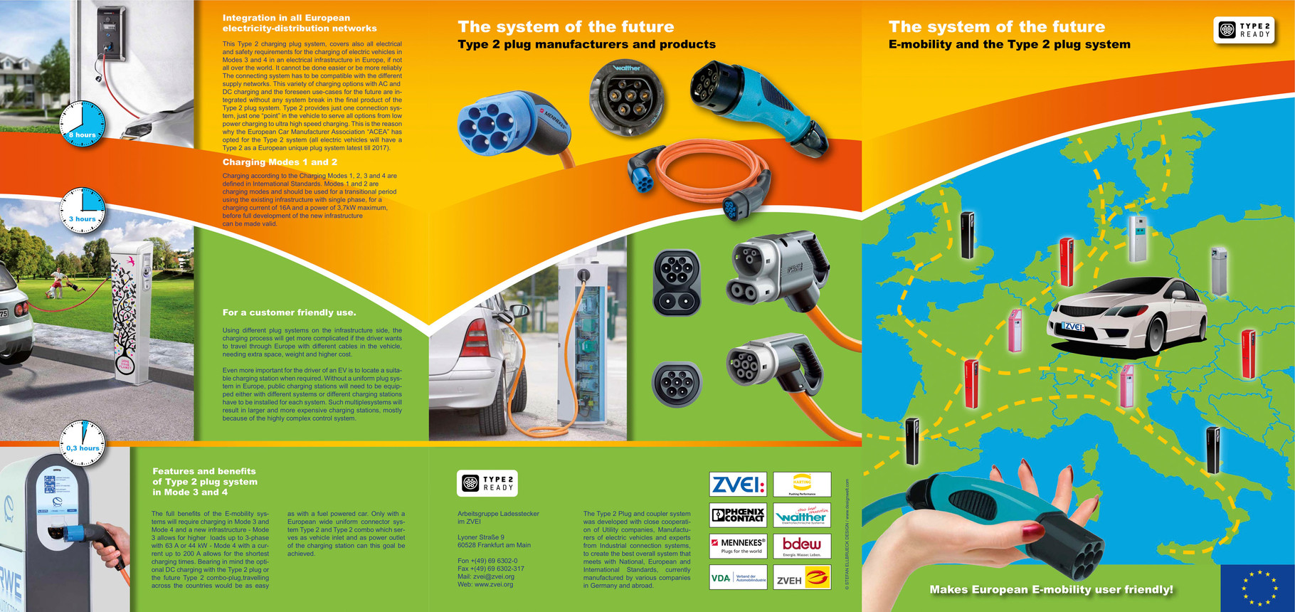 Broschüre für den Zentralverband Elektroindustrie ZVEI: «E-Mobility-System Stecker Typ II»