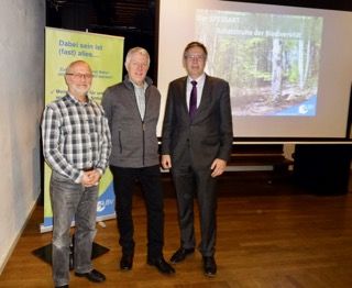 Richard Kalkbrenner, Hartwig Brönner und Jürgen Herzing für den Nationalpark Spessart