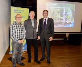 Richard Kalkbrenner, Hartwig Brönner und Jürgen Herzing für den Nationalpark Spessart