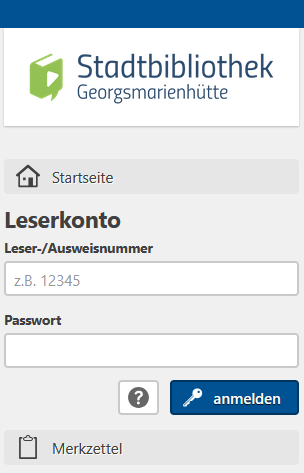 Anmeldefenster