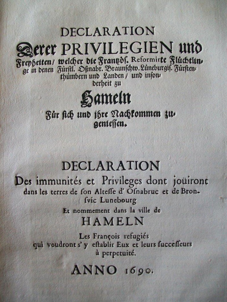 Aufnahmeedikt von Hameln