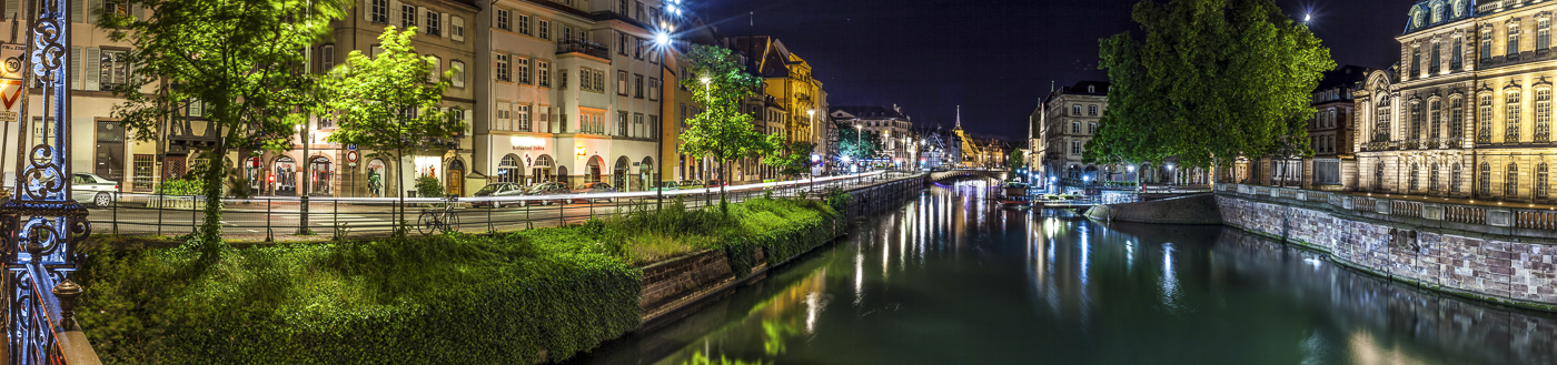 Strasbourg les quais - panoramique HDR - tirage 290mm X 860mm pleine feuille ou 180mm X 575mm avec marges - 180€ réf: straspan-010