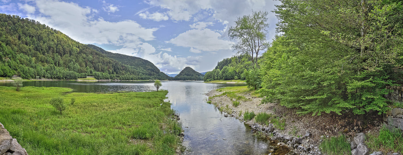 Vosges Lac de Kruth - panoramique HDR - tirage 310mm X 860mm pleine feuille ou 200mm X 575mm avec marges - 110€ réf: payspan-004