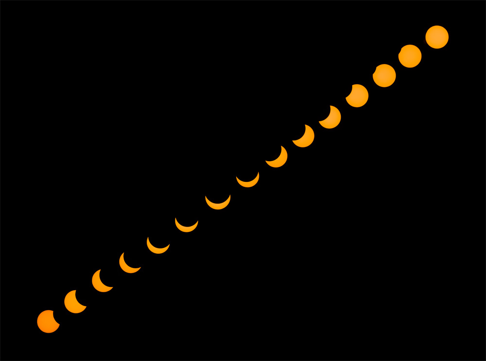 Chapelet de l'éclipse partielle du soleil du 20 mars 2015  