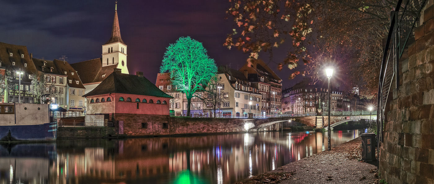 Strasbourg les quais - panoramique HDR - tirage 310mm X 750mm pleine feuille ou 200mm X 480mm avec marges - 150€ réf: straspan-013