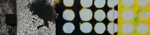 Panorama 2006  Acryl-Pigment- Kohle auf Hartfaserplatte 96 x 23.5 cm