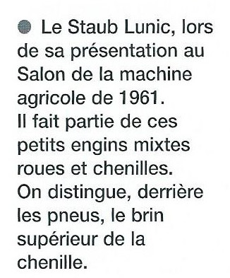 Photo et texte extraits du livre "Encyclopédie des tracteurs fabriqués en France des orignes à nos jours" de Christian Descombes