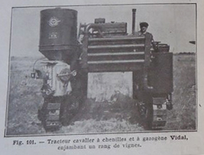 Sur le livre "La traction mécanique en agriculture de Tony Ballut année 1943 ou 46. Dans le texte, l'auteur le qualifie de "tracteur cavalier "