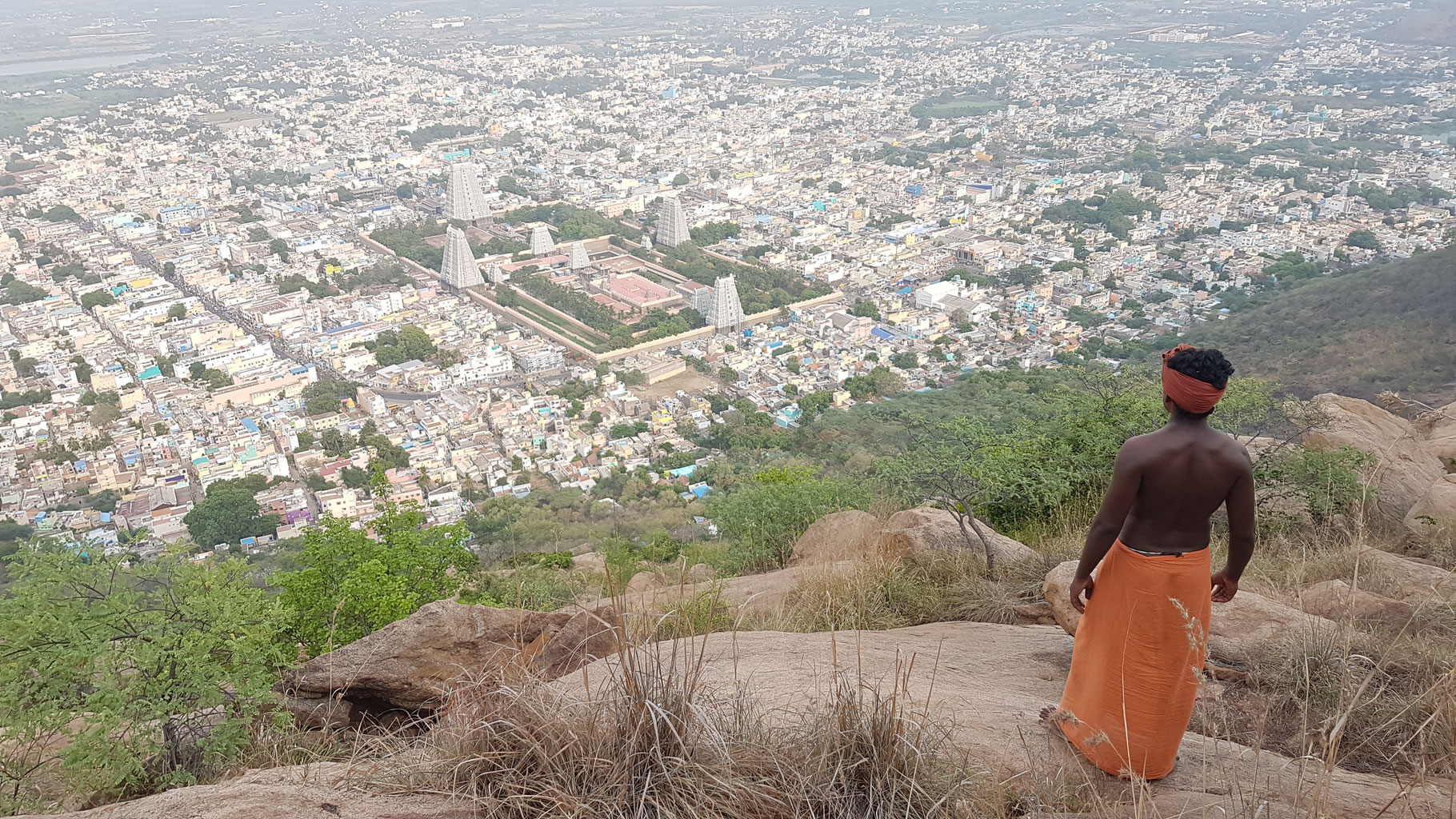 View from Arunachala to the main temple