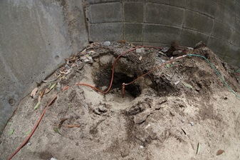 接地抵抗値測定の様子