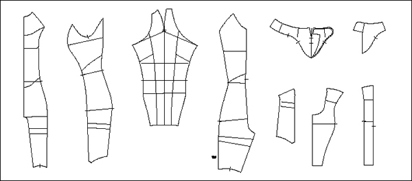 ウェットスーツのパターン アパレル 洋服パターンの形紙 企画 名古屋のジョイジョブス